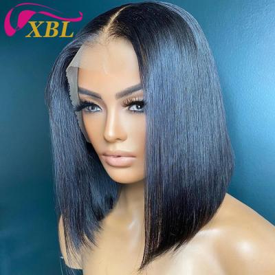 China Wholesale Brazilian Silky Straight BOB Lace Front Wig, Transparent Lace Bob Wigs With Baby Hair Wave XBL Short Hair HD Full for sale