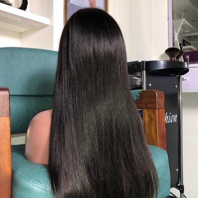 China 100% Brazilian Remy Hair 100 Virgin Human Hair Wave 40 Inch Wig High Quality Silky Straight Full Lace Wigs for sale