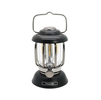 China OEM Outdoor Camping Rechargeable Led Lantern Retro Led Lights Vintage Portable Camping Lantern Outdoor Led Camping Lamp for sale