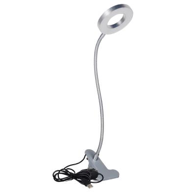 China NEW Modern Bicolor Table Light 360 Flexible Gooseneck USB Eye Protection Charging 7W Book Clamp Light LED Clip Desk Lamp For Reading for sale