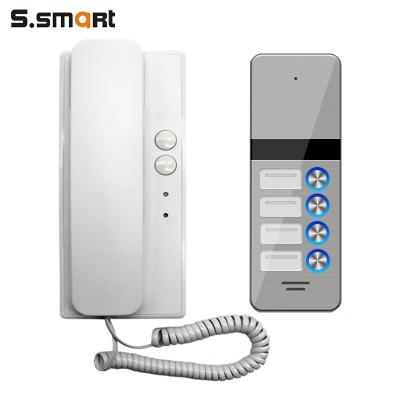 China Hot Selling Audio System 2 Wire Apartment Intercom IP65 Plastic Housing Door Phone System for sale