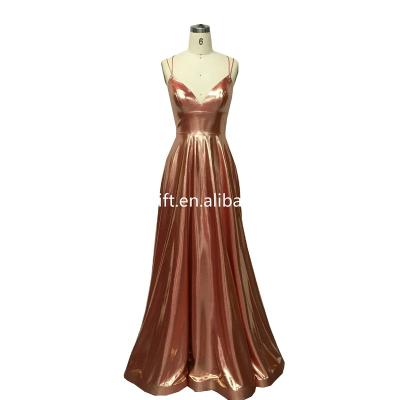 China Long Sleeveless Sequin V-Neckline Women Evening Dress Tight Elegant Bridal Elegant Sexy Hot Anti-Static Party Dress for sale