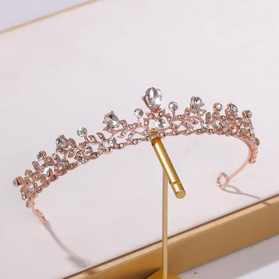 China Alloy /rhinestone/crystal style simple bridal crown rhinestone hair accessories small for sale