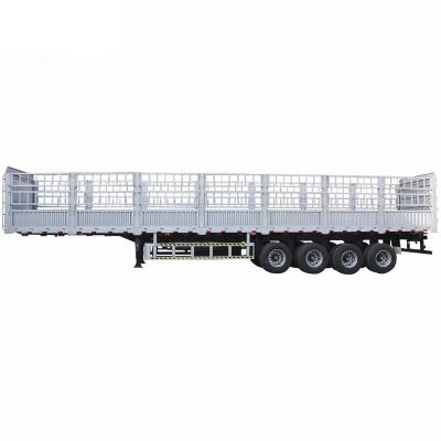 China Cargo Loading New Custom Factory 53 Ft Semi Trailer Flatbed Side Wall Semi Trailer for sale