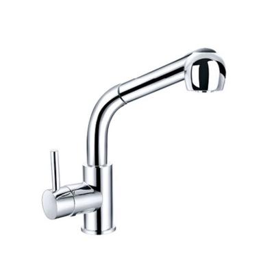 China Modern Flexible Chrome Brass Water Tap Pull Out Adjustable Spout Sink Mixer Kitchen Faucets for sale