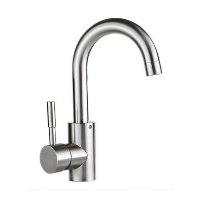 China Faucets Factory Stainless Steel Kitchen Faucet Mixer Gooseneck Basin Water Taps 304 Metered Economical for sale