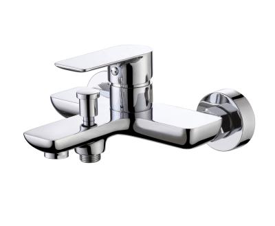 China Brass Metered Bath Mixer Tap Bathroom Shower Faucet Wall Mount Bathtub Shower Faucets Modern Design for sale