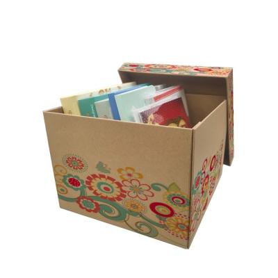 China Desktop Stationery Organizer ALBUM PAPER GIFT BOX Wholesale Custom Storage Shelf Magazine Holder Album Collection Printing Fold Up Box job for sale