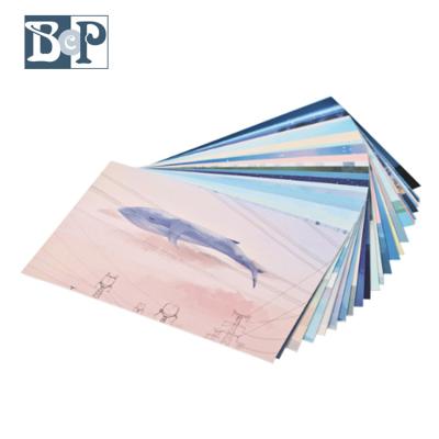 China Europe city blue greeting card with ocean landscape and sky boredom for sale