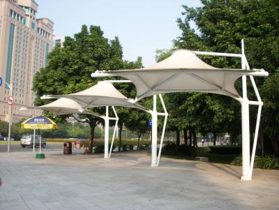 China Light Steel Canopies Q235 PVDF Tensile Membrane Structure PTFE Landscape Shed for sale