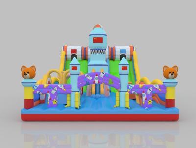 China Pvc Commercial Jumping Castle With Slide 6m 7m Charming  Bounce House With Slide For Adults for sale