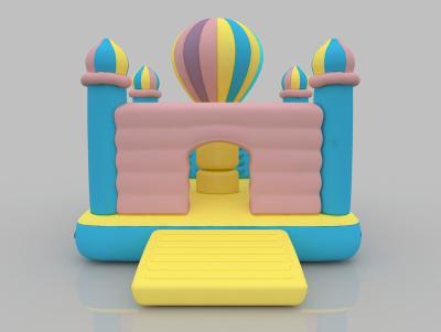 China 3 - 16 Years Old Inflatable Castle Hot Air Balloon Theme Bounce House Business With Blower for sale