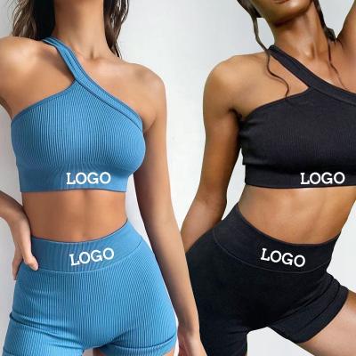 China 2022 New Fashion Spring Women's Waist Bag High Hip Slope Breathable Thin Sleeveless Vest Shoulder Shorts Suit Shorts Two Piece Set for sale