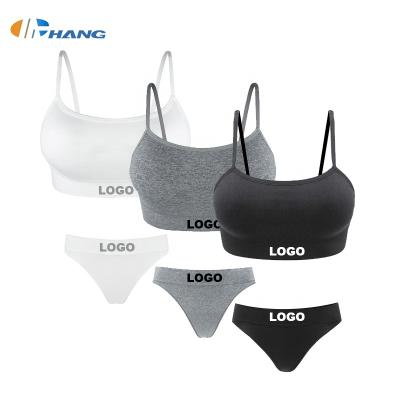 China 2021 Newest Fashion Style Sports QUICK DRY Yoga Set Seamless Sexy Women Thong Bra Panty Sets for sale