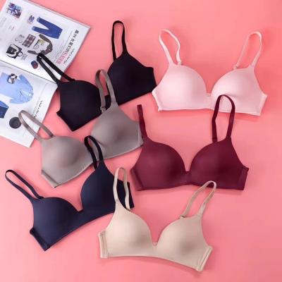 China QUICK DRY girls shape simple solid color push up wireless comfort women T-shirt bra seamless bra for sale