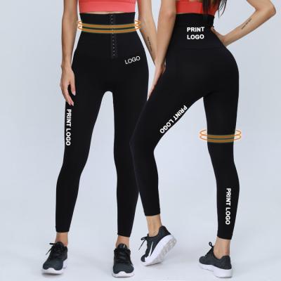 China LOGO Workout Sport Pans Women Breathable Custom Fitness Waist Yoga Waist Yoga Waist Trainer Corset Leggings for sale