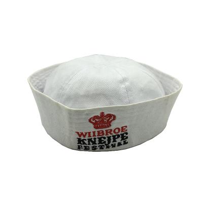 China Custom COMMON 100% Cotton Sailor Hat With Embroidery Logo for sale