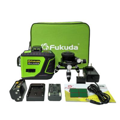 China Fukuda MW-93T 360 Degree Tool Green 3d Laser Level Universal Leveling Cheap Cross Tool 21*15*23CM for sale