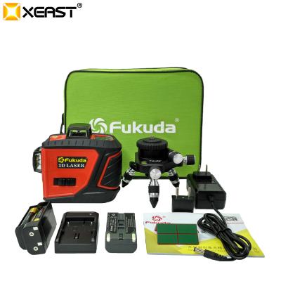 China Fukuda MW-93T 3d Beam 12 Red Lines 360 Degree Leveling Tool Cheap Price Cross Laser Level Meter Machine 25X20X20CM for sale