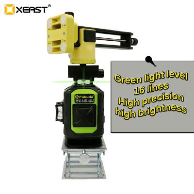 China Fukuda 4D Green Laser Level Auto Laser Level 16 Lines Self Leveling 360 Vertical&Horizontal Tilt & Surface Mode 150*130*90mm for sale