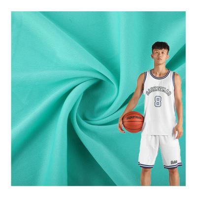 China QUICK DRY White Interlock Plain Knitted Jersey 100% Polyester 75d Flat Fabric For T Shirt Sports Wear Sublimation Transfer Printing for sale