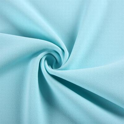 China Cheap New Arrivals Light Blue Anti Static Knit Plain Polyester Jersey T Shirt Fabric for sale