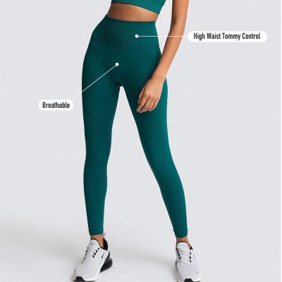 China Custom Spandex Yoga Pants Women Fitness Gaiters Breathable Seamless Womens Equipment Skirts Seamless Yoga Legging for sale