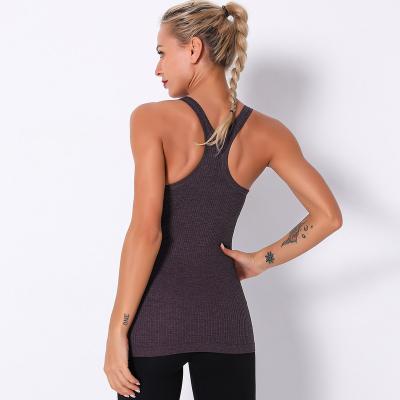 China Breathable Women Back Runner Sports Bra Top Fitness Knit Sportswear Yoga Vest Sweat Wicking Sleeveless Gym Tops for sale