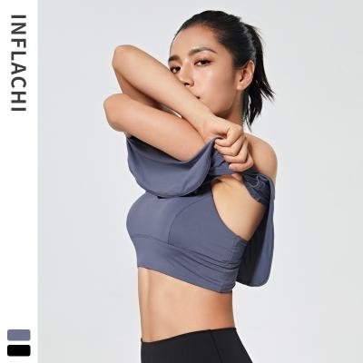 China Women's Running Tops Sports Vest Yoga Tops Summer Fitness Training Tank Tops Breathable Loose Sleeveless Yoga Tank Tops for sale