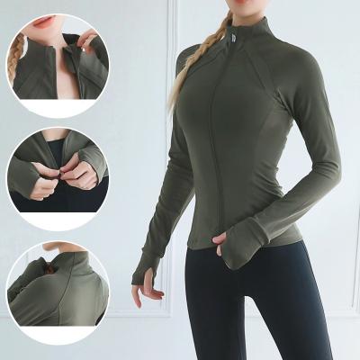 China Breathable Causal Yoga Activewear Zip Up Womens Outdoor Track Jackets for sale