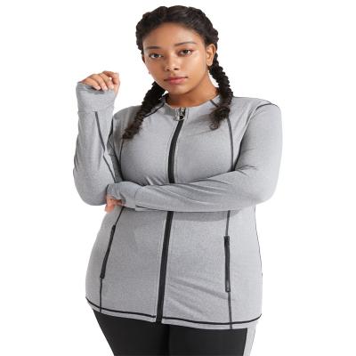 China Breathable Gym Sports Clothing Zipper Style Running Fitness Comfort Self-cultivation Customized Women's Yoga Jacket for sale