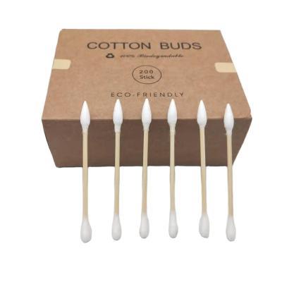 China Personal Care Bamboo Stick Cotton Buds Ear Cleaning Buds White Cotton Bud For Makeup for sale