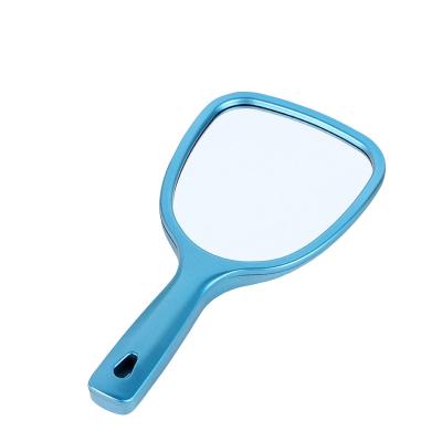 China Wholesale Custom UV Logo Plastic Sides 2X 5X Desk Double Handle Make Up Mirror for sale