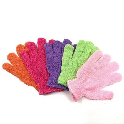 China EXFOLIATE Amazon Hot Sale Nylon Bath Shower Massage Exfoliating Glove for sale