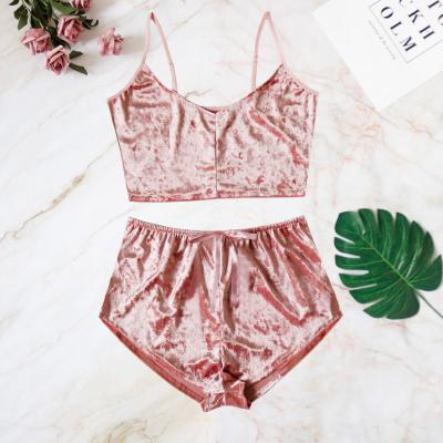 China 2021 new arrival breathable wholesale tops women pajamas night wear sexy women dresstwo piece shorts sets women jogger for sale