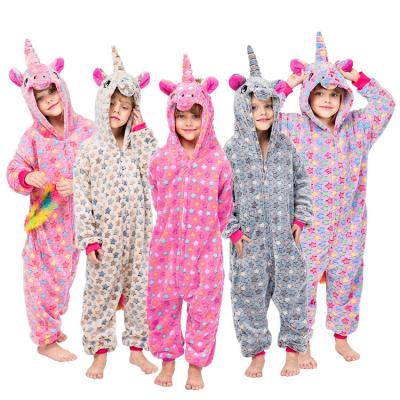 China Hot Selling Unicorn Hooded Bathrobe Sleepwear As Winter Thermal 2021 Soft Gift For Boys Girls Sleepwear Girls Kids Pajamas Custom Made for sale