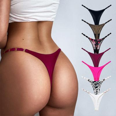 China MZMB01 Viable in sexy underwear ladies ice metal panties custom size sexy stocking silk low thong for woman for sale