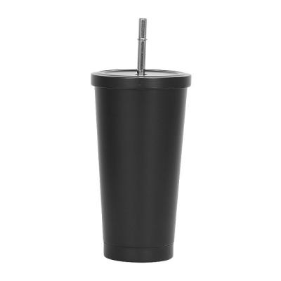 China Business Factory Wholesale Price 500Ml Metal Double Wall Thermos Coffee Mug Stainless Steel Travel Reusable Tumbler Cups With Straw And Lid for sale