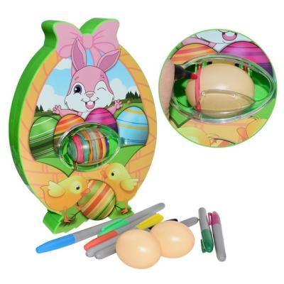 China Hot Easter Egg Bun White House Amazon Sale Diy Easter Egg Decoration Kit Spinning Toy Drawing Easter Egg Spinner For Kids for sale