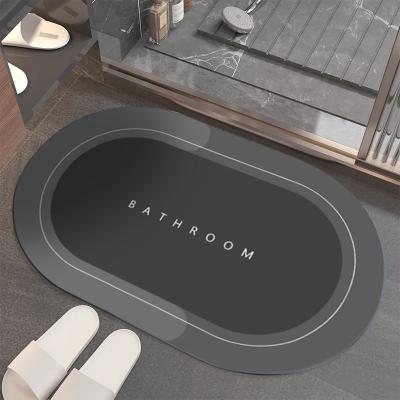 China Washable Custom Soft Floor Mat Bathroom Logo Diatomite Anti-slip Absorbent Bath Mat Mats And Blankets Mats for sale