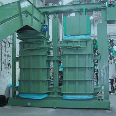 China used clothes twin chamber baler,used clothes automatic tie baler for sale