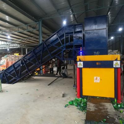 China Pet Bottle Recycling Baler,Waste Paper Horizontal Baler,semi-auto baling machine for sale