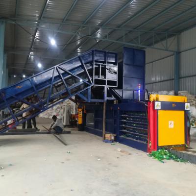 China Waste Paper Recycling Baler,Waste Pet Bottle Horizontal Baler,semi-auto baling machine for sale