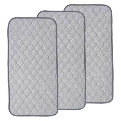 China Anti-Bacteria Bamboo Diaper Changing Pad Liner Non-Slip Soft Terry Waterproof Changing Pad Mat for sale