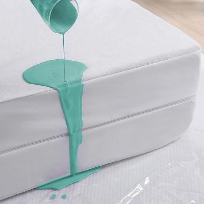 China Waterproof Zippered Mattress Protector  6-Side Waterproof Mattress Encasement  Zippered Mattress Protector for sale