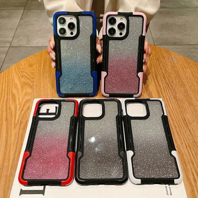 China Waterproof For iPhone 14 Pro Max Luxury Bling Glitter Shockproof Glitter Case On For iPhone 14 13 12 11 Pro Max Bumper Case Armor Cover for sale