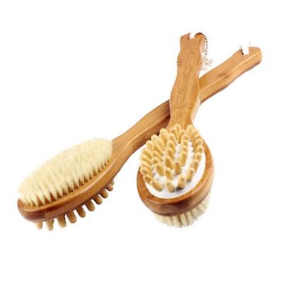 China All Natural FSC Brush Long Handled Exfoliating Cellulite and Drainage Lymphatic Bath Brush Dry Brushing Body for sale