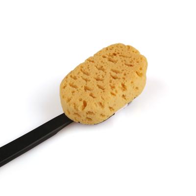 China Head Can Be Detachable Wholesale Hot Sale Bath Brushes Black Wooden Handle Bath Body Brush With PU Material Head for sale