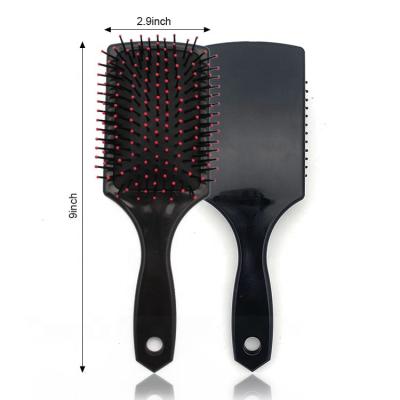 China LOGO Printing Waterproof 4 Colors Plastic Custom Scalp Massage Hair Brush Detangling Paddle Brush for sale