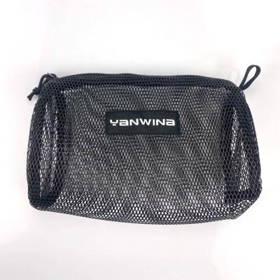 China Wholesale Fashionable Customized Logo PVC Mesh Travel Makeup Cosmetic Bags Large Capacity for sale